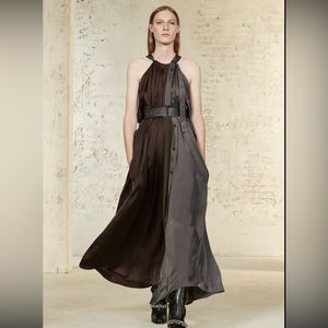 Zara limited edition long draped halter Oscar dress sz xs